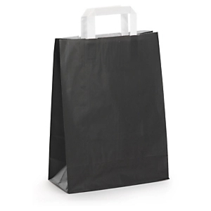 50 x Torba papierowa jaskrawa czarna 90 g/m2 320x390x160 mm
