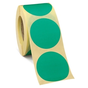 Zielone etykiety 50mm 500 szt na rolce