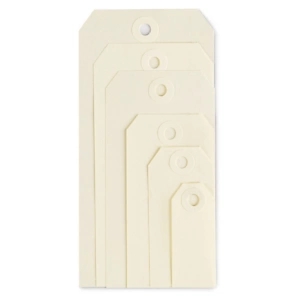 1000 x Przywieszki kartonowe kremowe 80x38mm 1000 szt