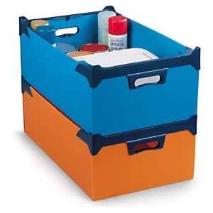 Lekki pojemnik sztaplowany pomarańczowy 400x295x133 mm