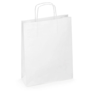 200 x Biała torba papierowa kraft biała 250x320x110