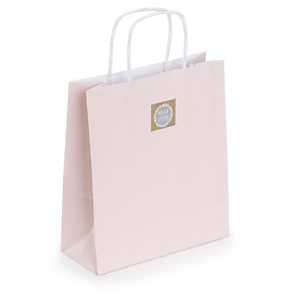 50 x Torba papierowa kraft mini 180x220x80 mm różowa, 50 szt.