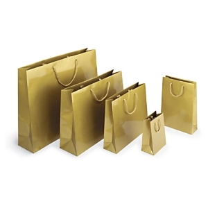 25 x Torba powlekana o wysokim połysku złota 400x320x120 mm