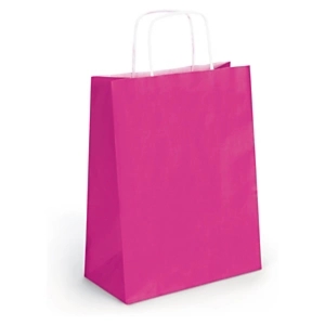50 x Torba papierowa różowa 250x320x110