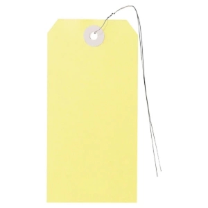 1000 x Etykieta kartonowa żółta 125x63mm 1000 szt