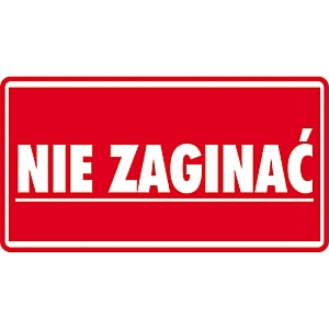 Ostrzegawcze etykiety na paczki "Nie zginać" 100x50 mm - wyprzedaż