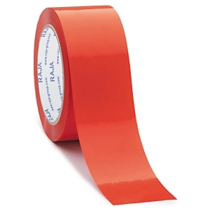 36 x Czerwona taśma samoprzylepna RAJA PCV kolorowa, 55 mm x 66 m, 1 kolor