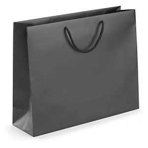 20 x Czarna torba powlekana matowa o wypukłej teksturze 400 x 320 x 120 mm