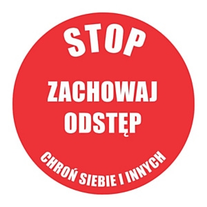 Znak podłogowy Dziękujemy za zachowanie odstępu