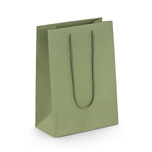 25 x Torba kraft lux z bawełnianymi uchwytami 190x270x100 mm khaki