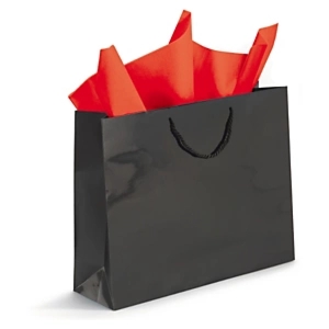 25 x Torba powlekana o wysokim połysku czarna 550x450x150 mm
