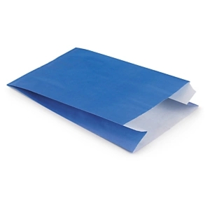 250 x Torebka papierowa na prezent w żywych kolorach 120x190x45mm niebieska, 250 szt.