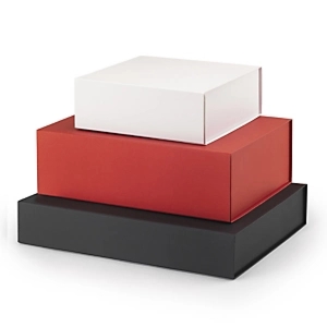 Opakowanie ozdobne zamykane na magnes 375x265x65mm, kość słoniowa