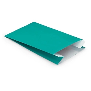250 x Torebka papierowa na prezent w żywych kolorach 310x470x80mm niebieskozielona, 250 szt.