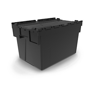 Pojemnik transportowy czarny w 100% z recyklingu 63l