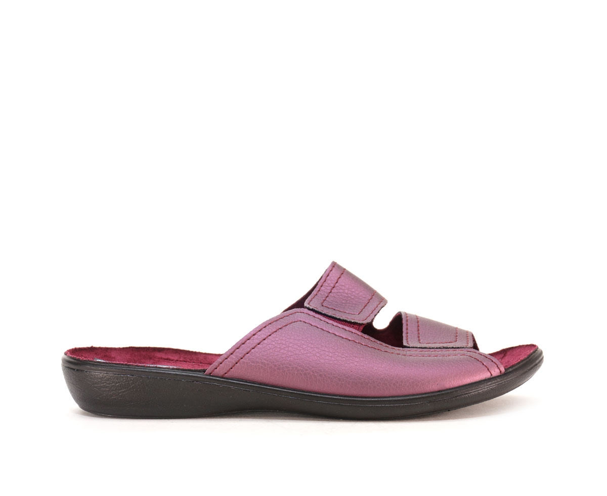 Klapki damskie , bordowy