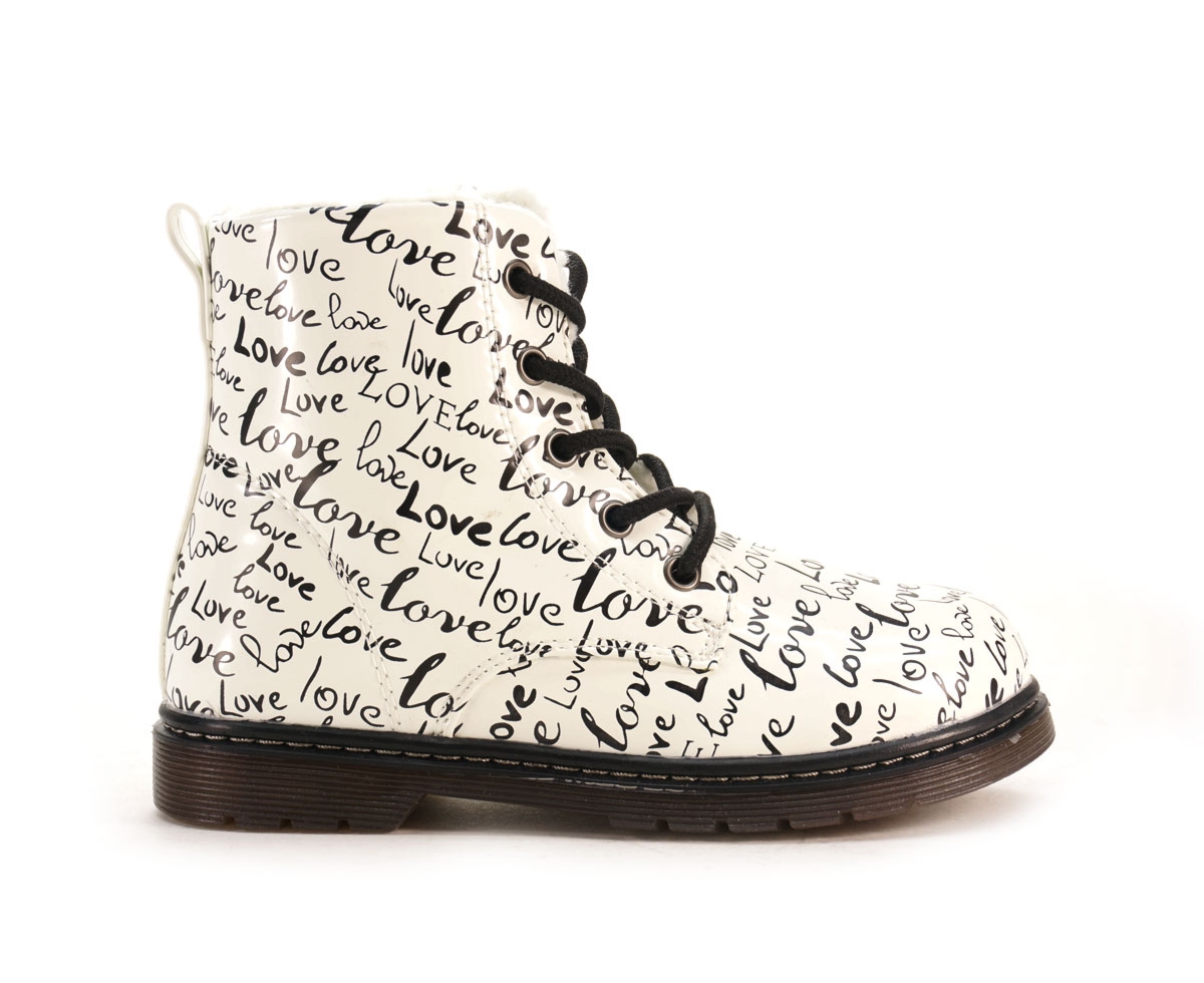 Trzewiki dziecięce Wojtyłko, biały + czarny