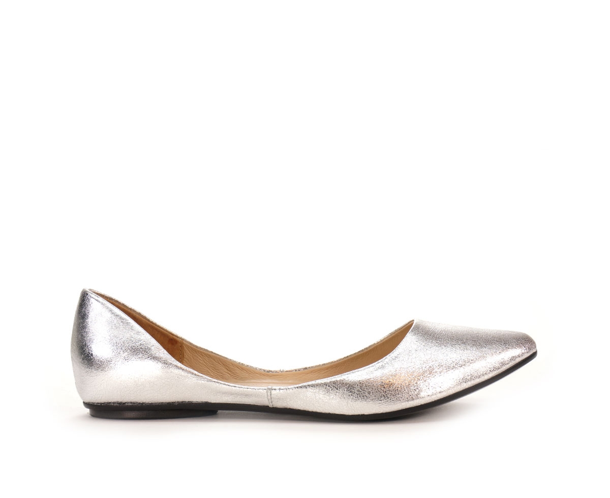 Baleriny damskie Szydłowski, srebrny