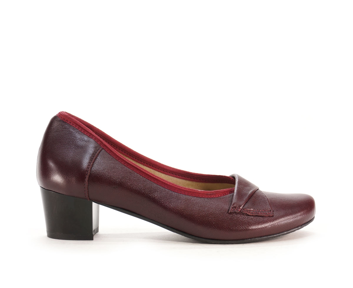 Półbuty damskie , bordowy