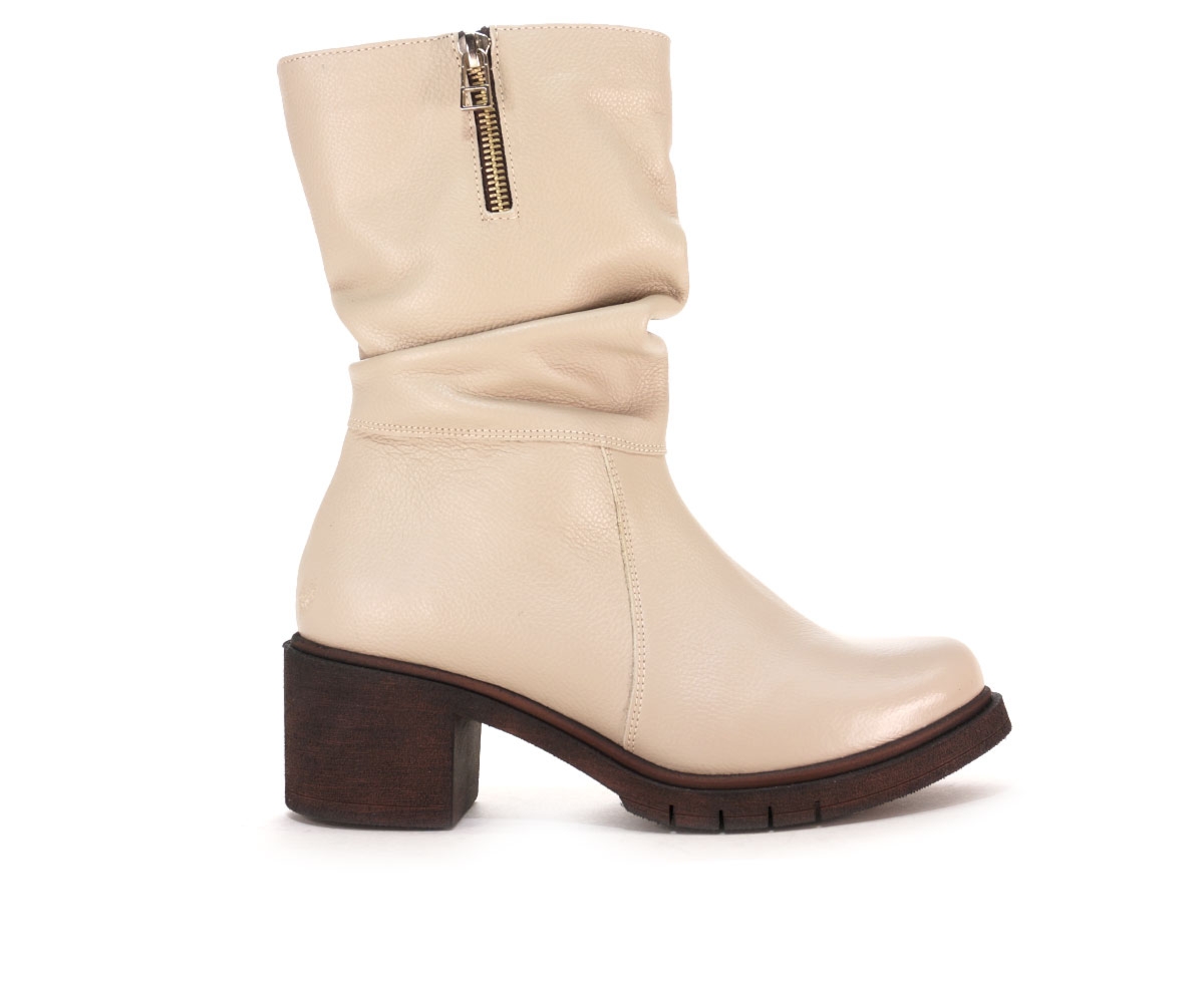 Botki damskie , beżowy