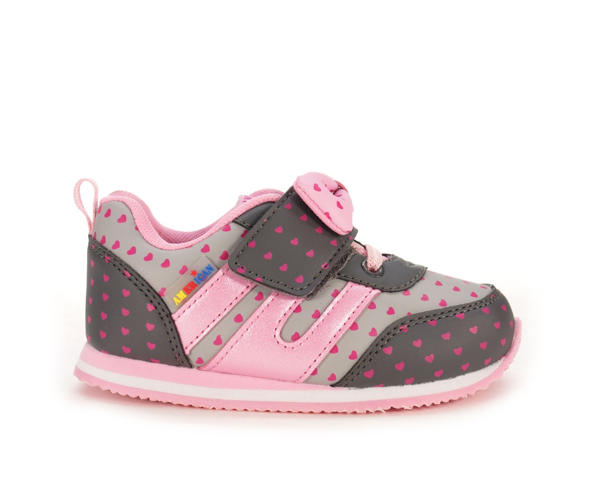 Obuwie sportowe American club, szary + róż