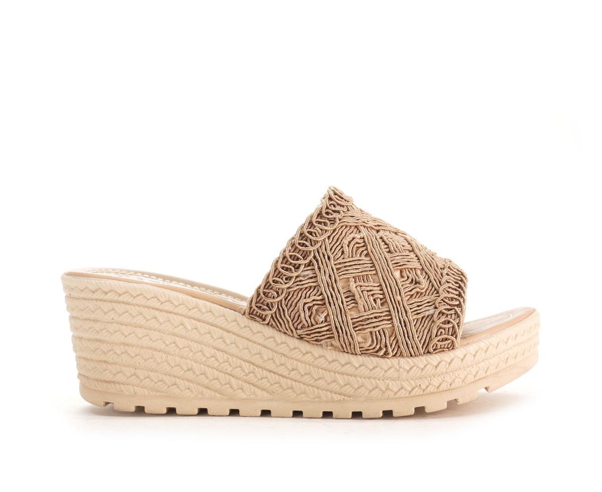 Klapki damskie , beżowy