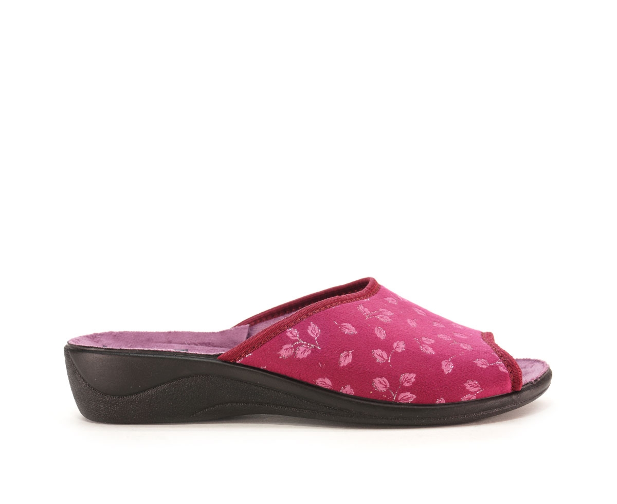 Pantofle damskie , bordowy