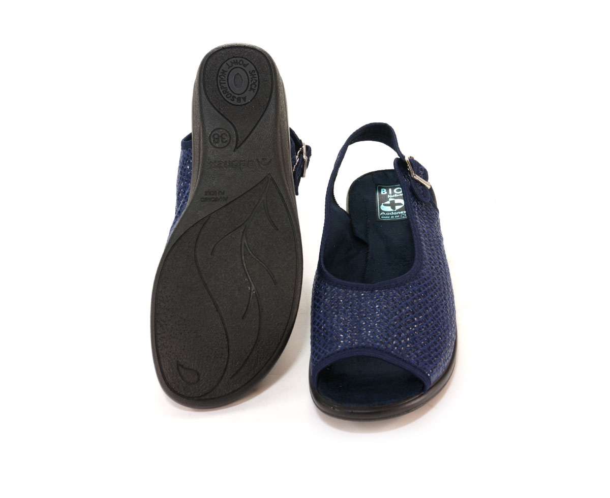 Sandały damskie , granatowy