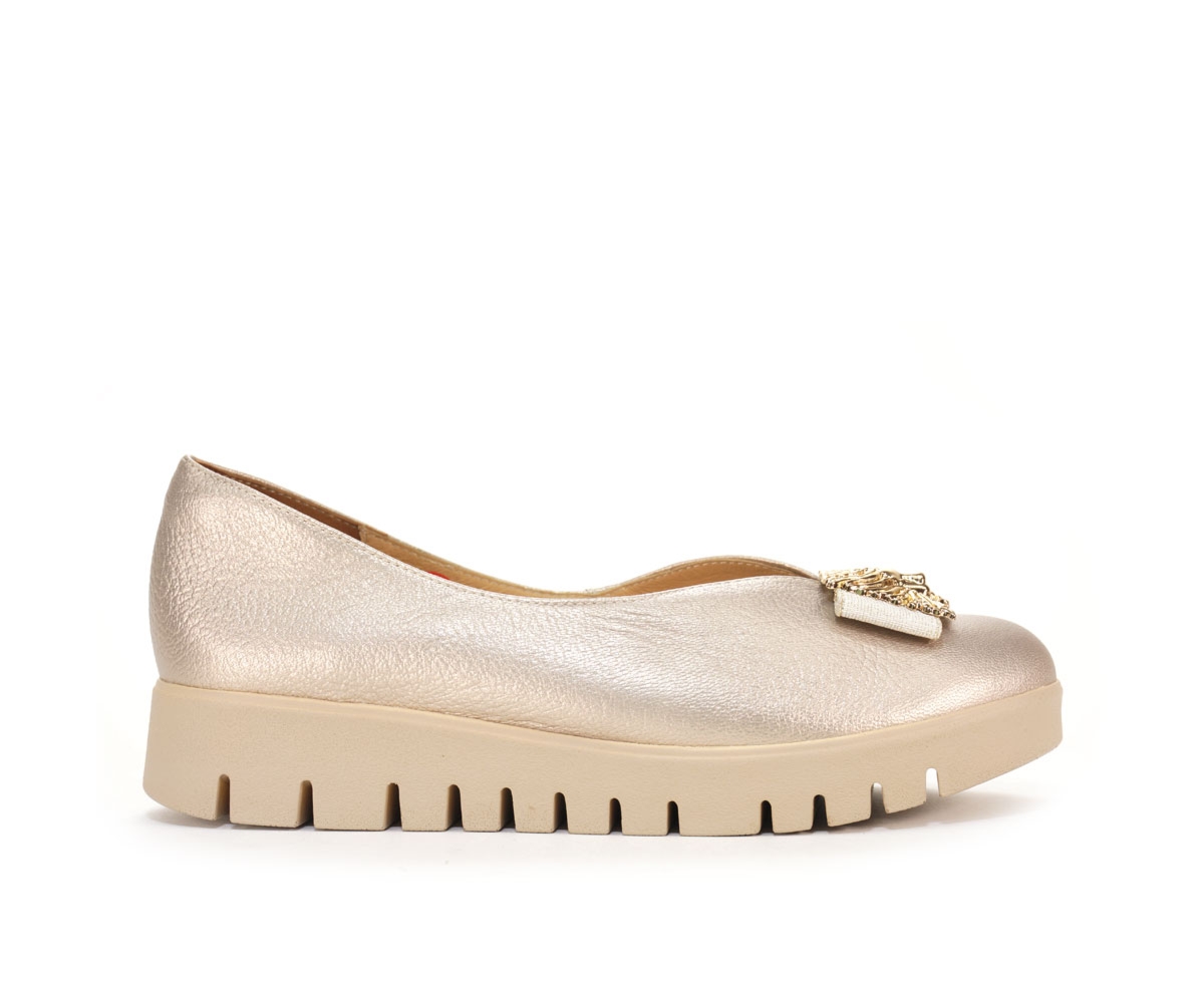 Półbuty damskie Aga, złoty