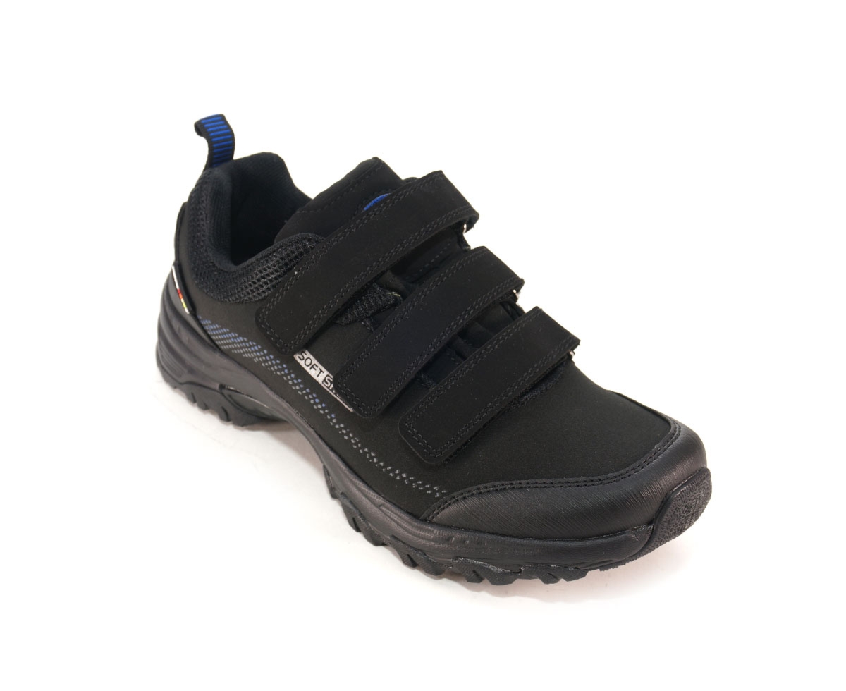 Trekkingi młodzieżowe American club, czarny + niebieski