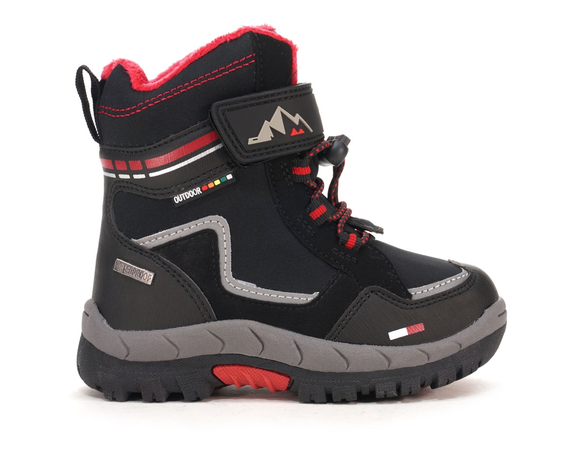 Śniegowce dziecięce American club, czarny + czerwony