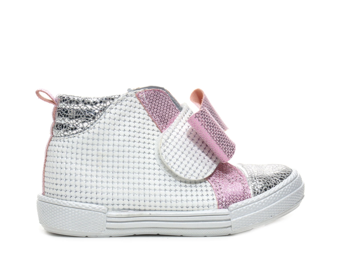 Trzewiki dziecięce Kornecki, biały + srebrny