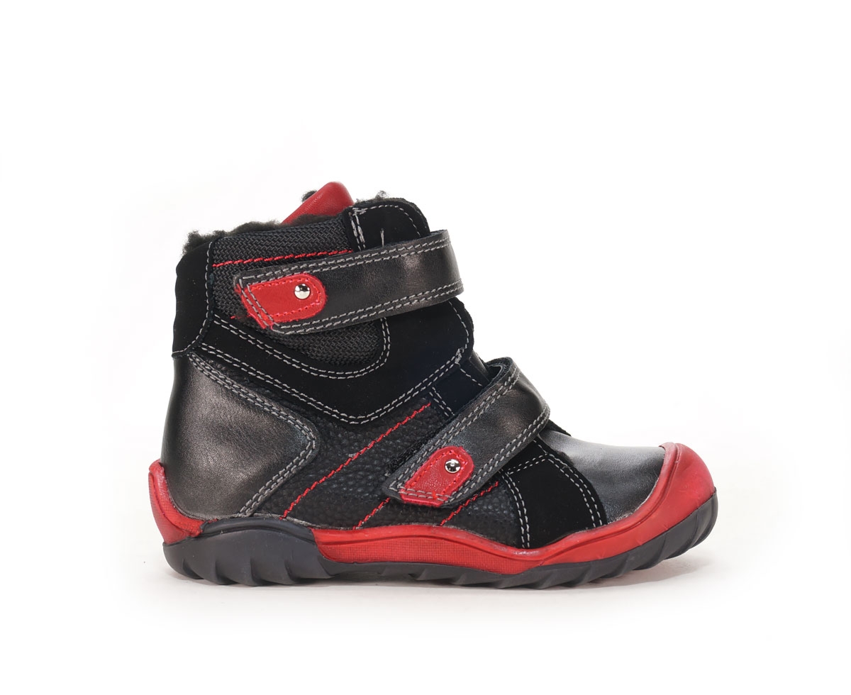 Trzewiki dziecięce Kornecki, czarny + czerwony