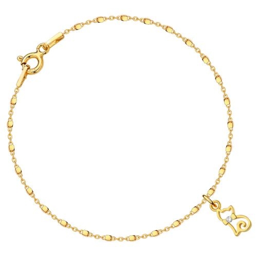 Bransoletka z kotkiem z kryształem swarovski /2167/
