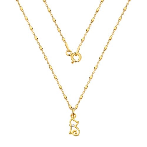 Naszyjnik z kotkiem z kryształem swarovski /1180/