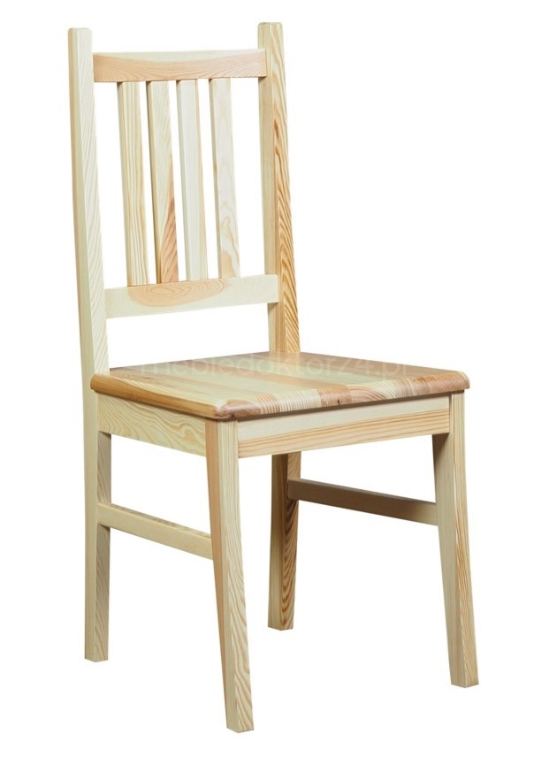 Sosnowe krzesło jadalniane z wysokim oparciem Eris