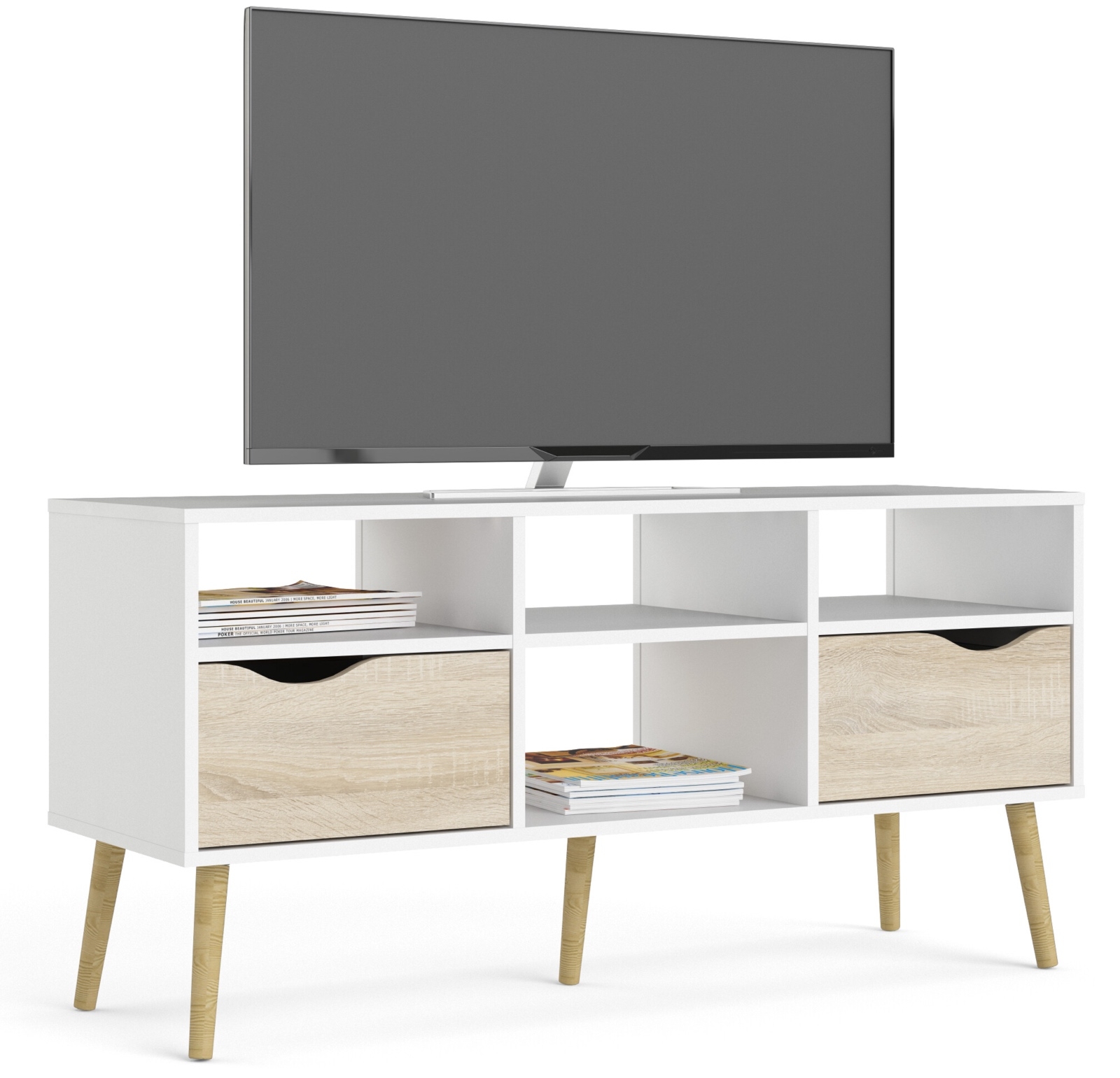 Stolik RTV Oslo duży w stylu skandynawskim