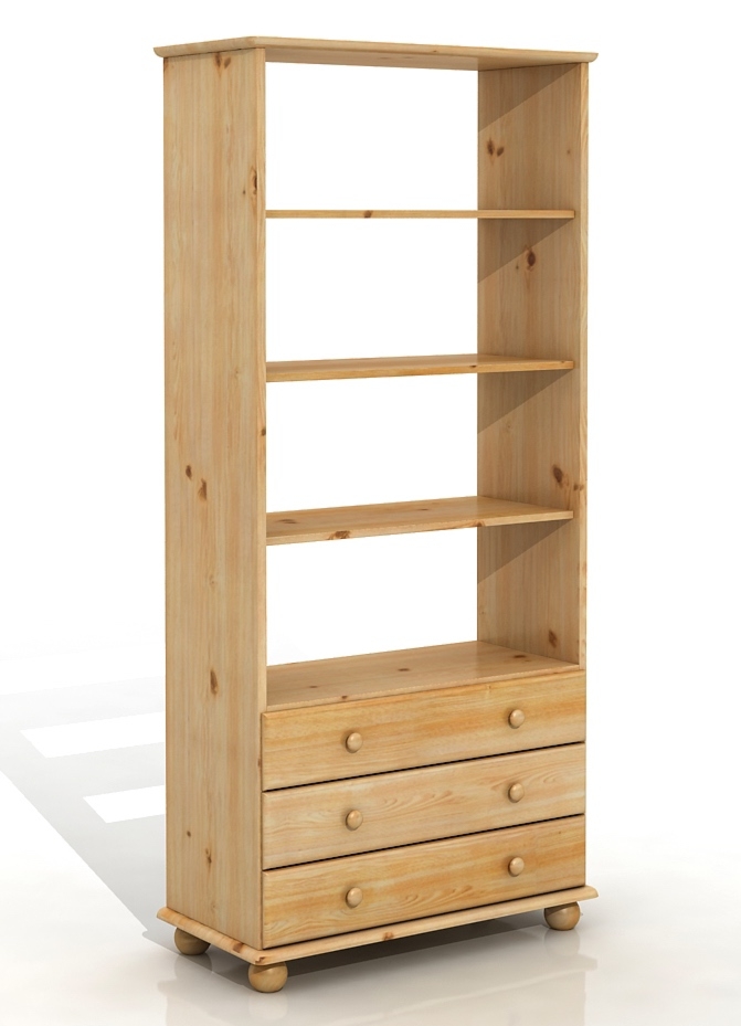 Regał z drewna litego 3S na kulach