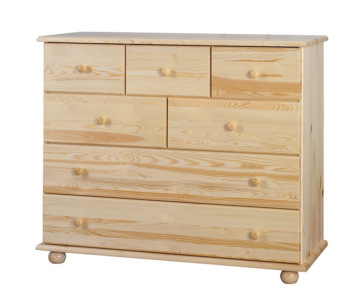 Komoda z drewna sosnowego na kulach Anna