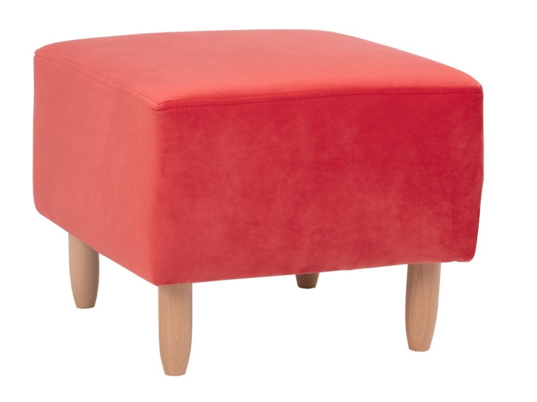 Tapicerowana pufa na nóżkach Leo