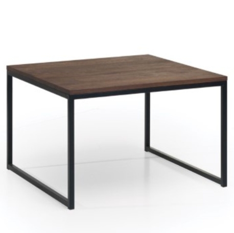 Kwadratowy stolik kawowy z drewnianym blatem Grace 70