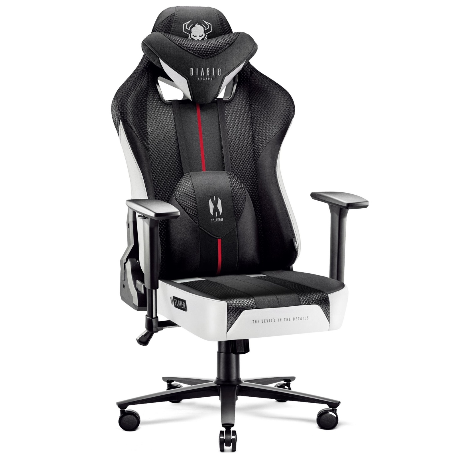 Fotel gamingowy Diablo X-Player 2.0 Normal Size czarno-biały