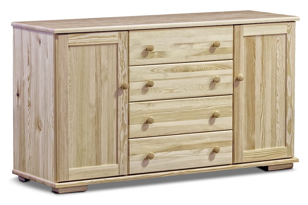 Komoda z drewna sosnowego z szafkami Modern II