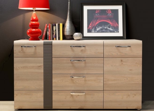 Duża komoda z szufladami i ryflowaną wstawką Locarno 231