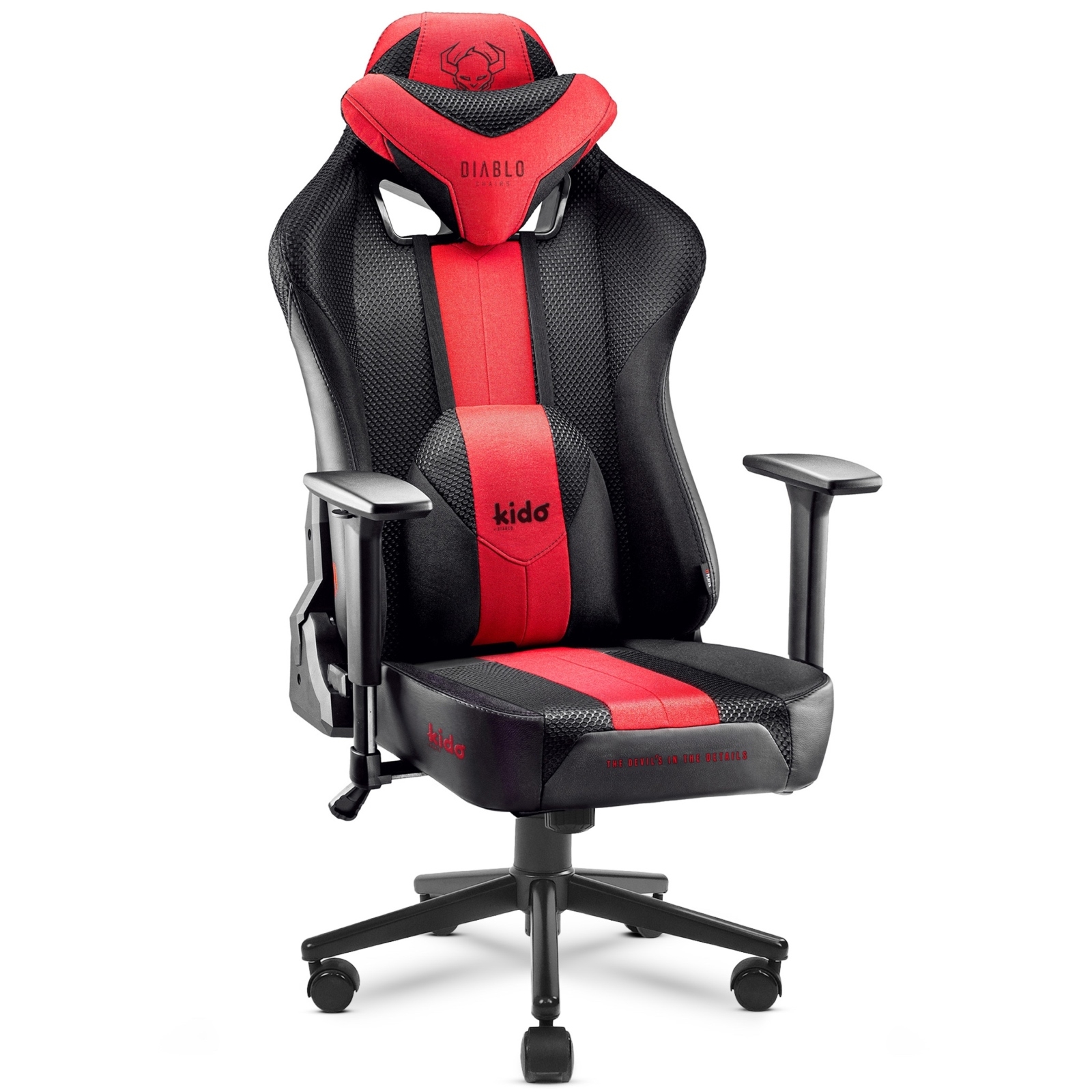 Młodzieżowy fotel gamingowy Diablo X-Player 2.0 Kids Size karmazynowo-antracytowy