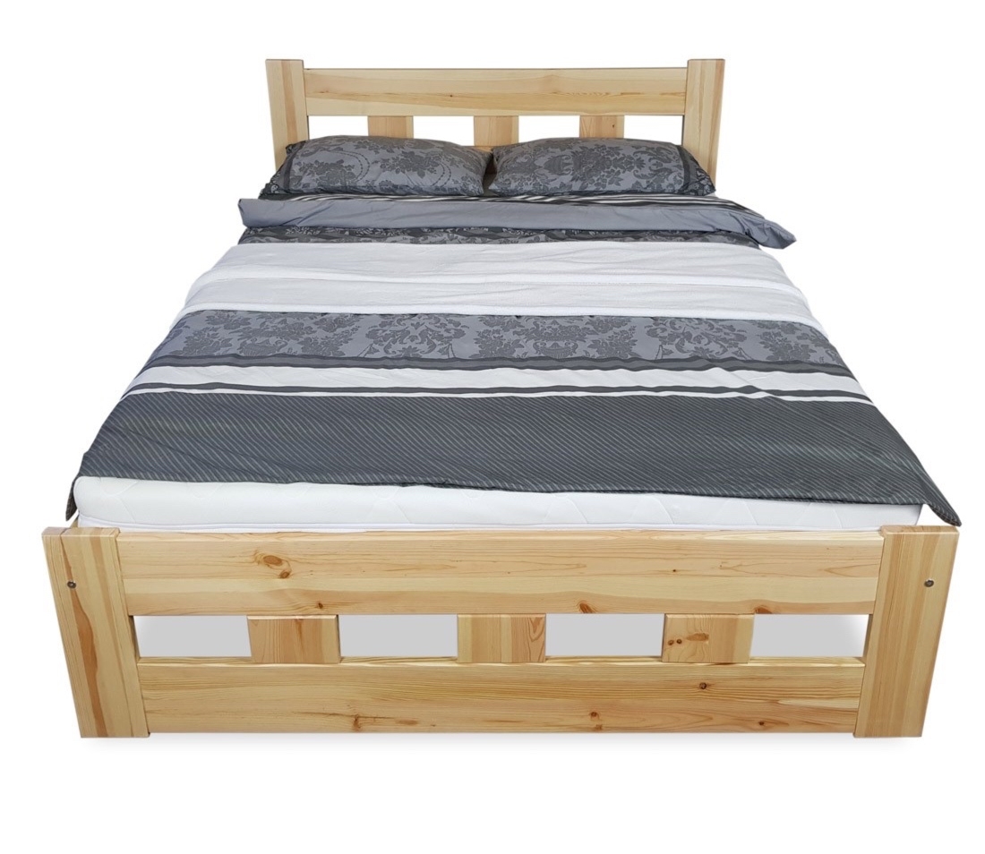 Klasyczne łóżko do sypialni z zagłówkiem Bond