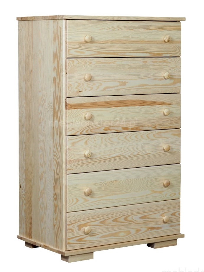 Wysoka komoda z drewna sosnowego na stopkach Modern VI