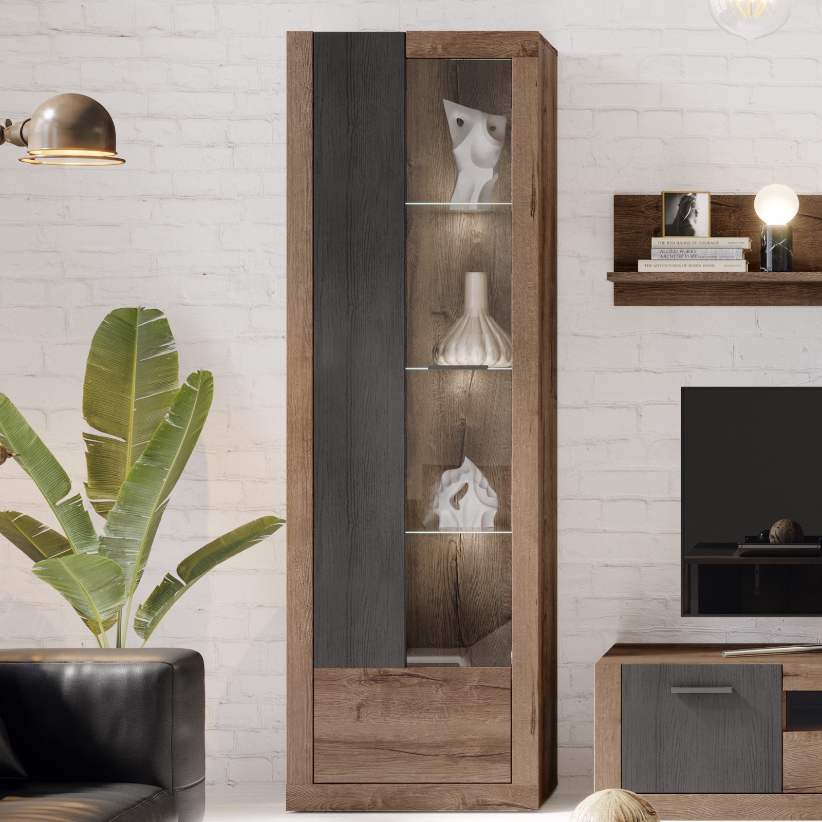 Klasyczna witryna wysoka w kształcie słupka Trass 711