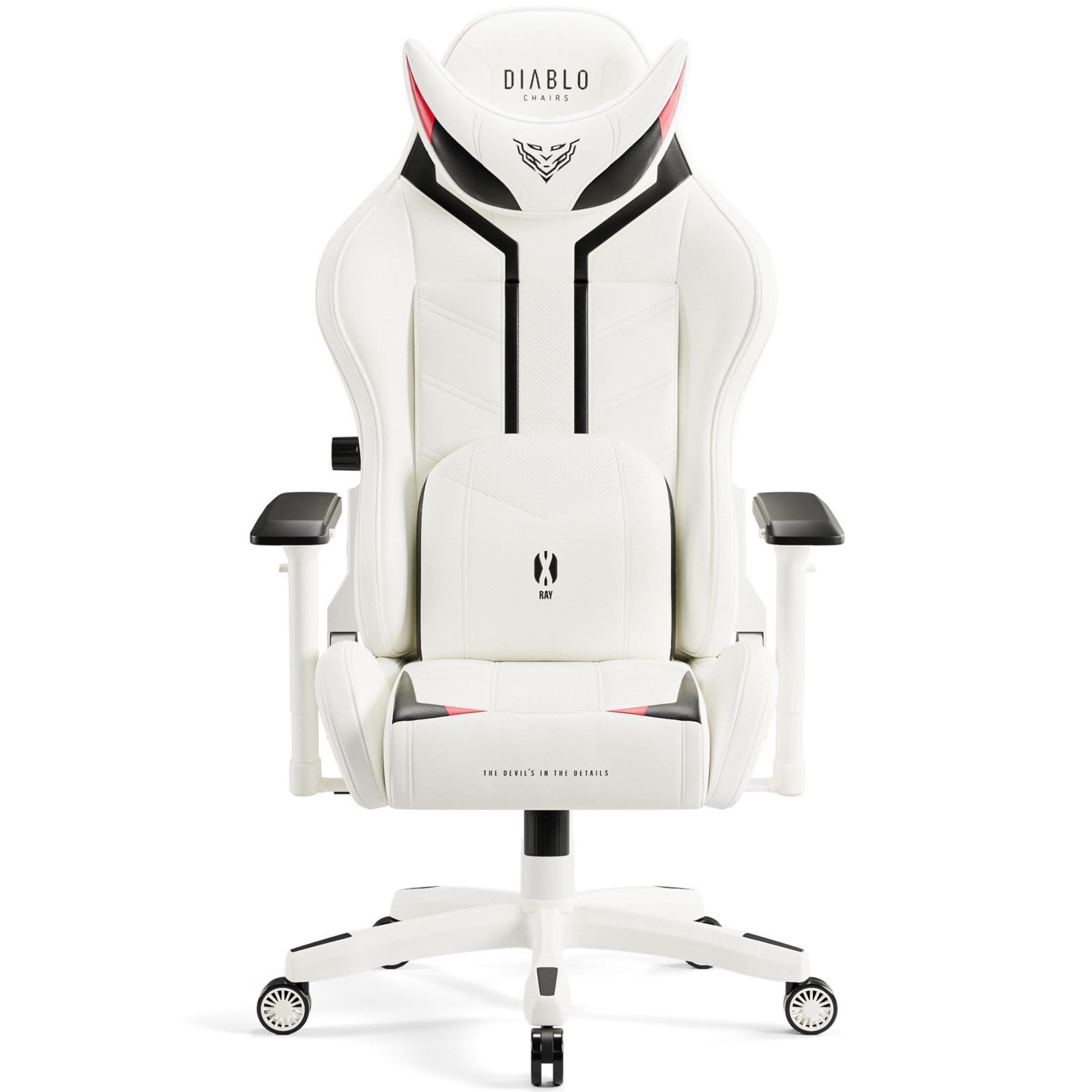 Krzesło dla graczy Diablo X-Ray King Size biało-czarny