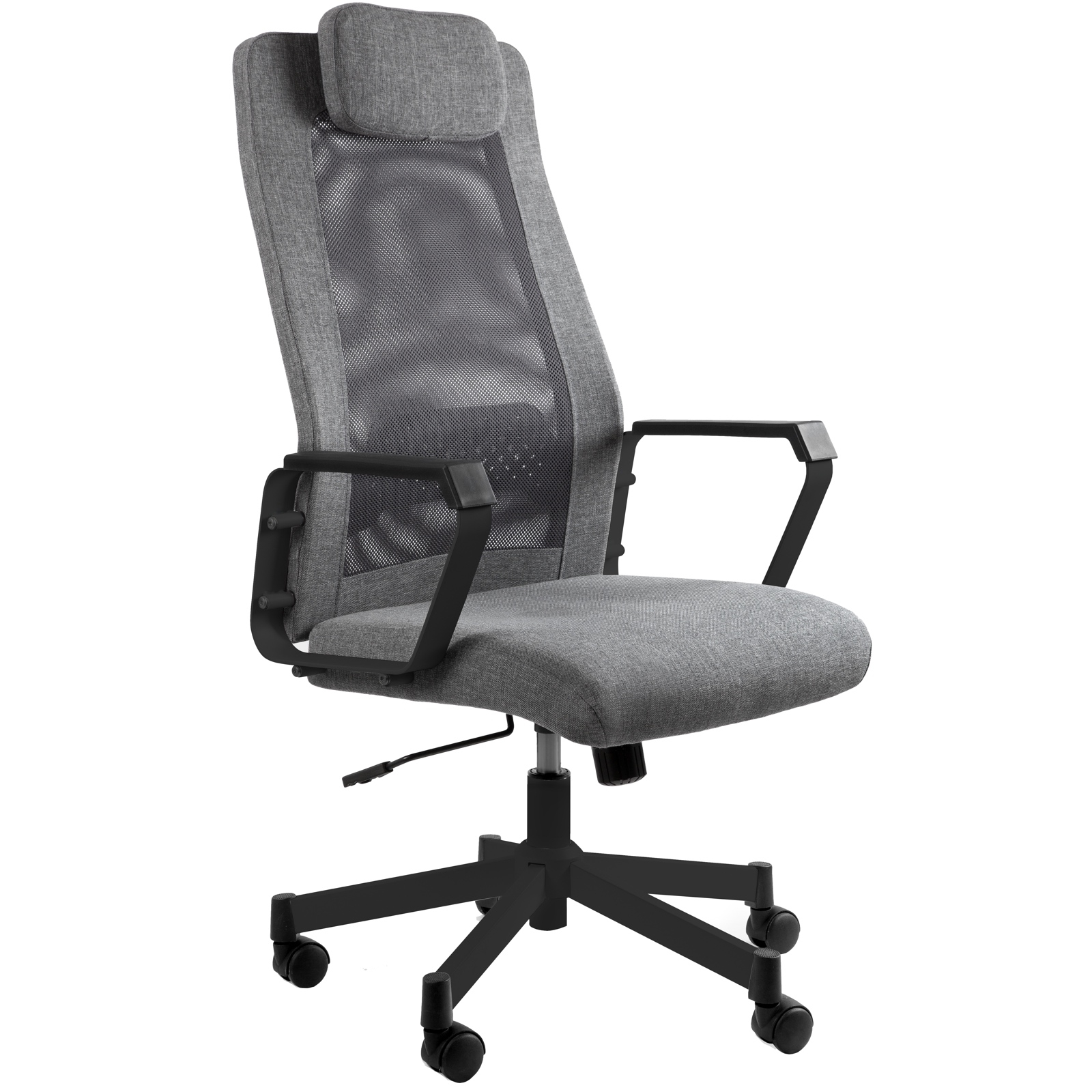 Фото - Комп'ютерне крісло Unique Krzesło biurowe obrotowe Fox czarny/szary 